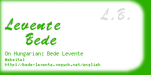 levente bede business card